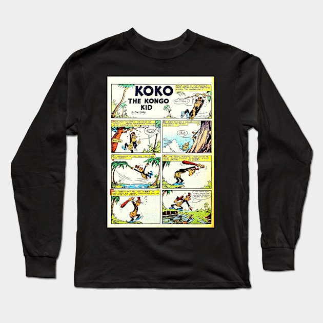 Vintage Comic The koko Kid Old Comic Book Long Sleeve T-Shirt by Retro Comic Books